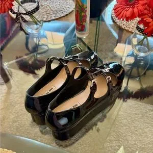 靴 Archive miu miu patent strap heels black Miu Miu | Shoes | Miu Miu Black Platform Mary Jane Shoes